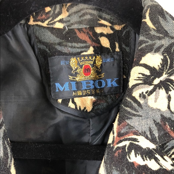 Floral Patterned Vintage Women's Blazer (V1) - Picture 2 of 13